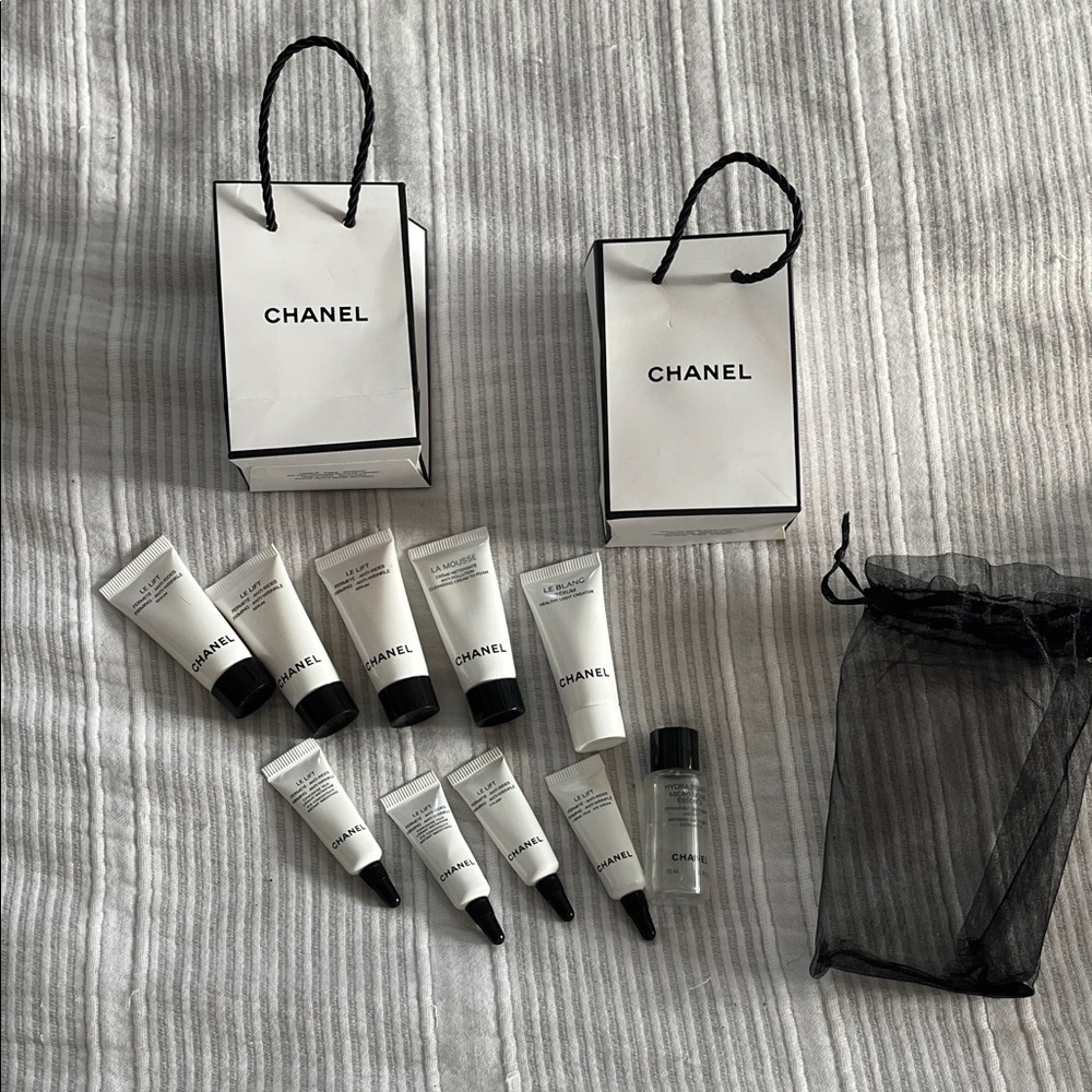 CHANEL Skincare Collection with Black and White Accents